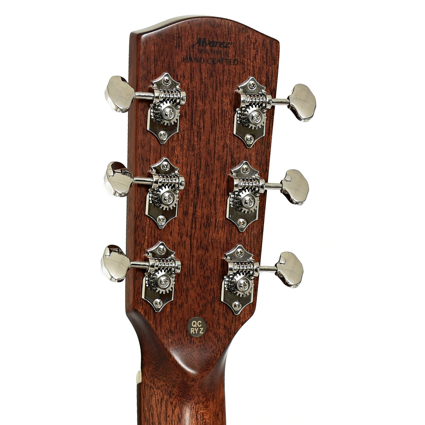 Tuners of Alvarez Masterworks Series MD60 Herringbone Dreadnought Acoustic Guitar