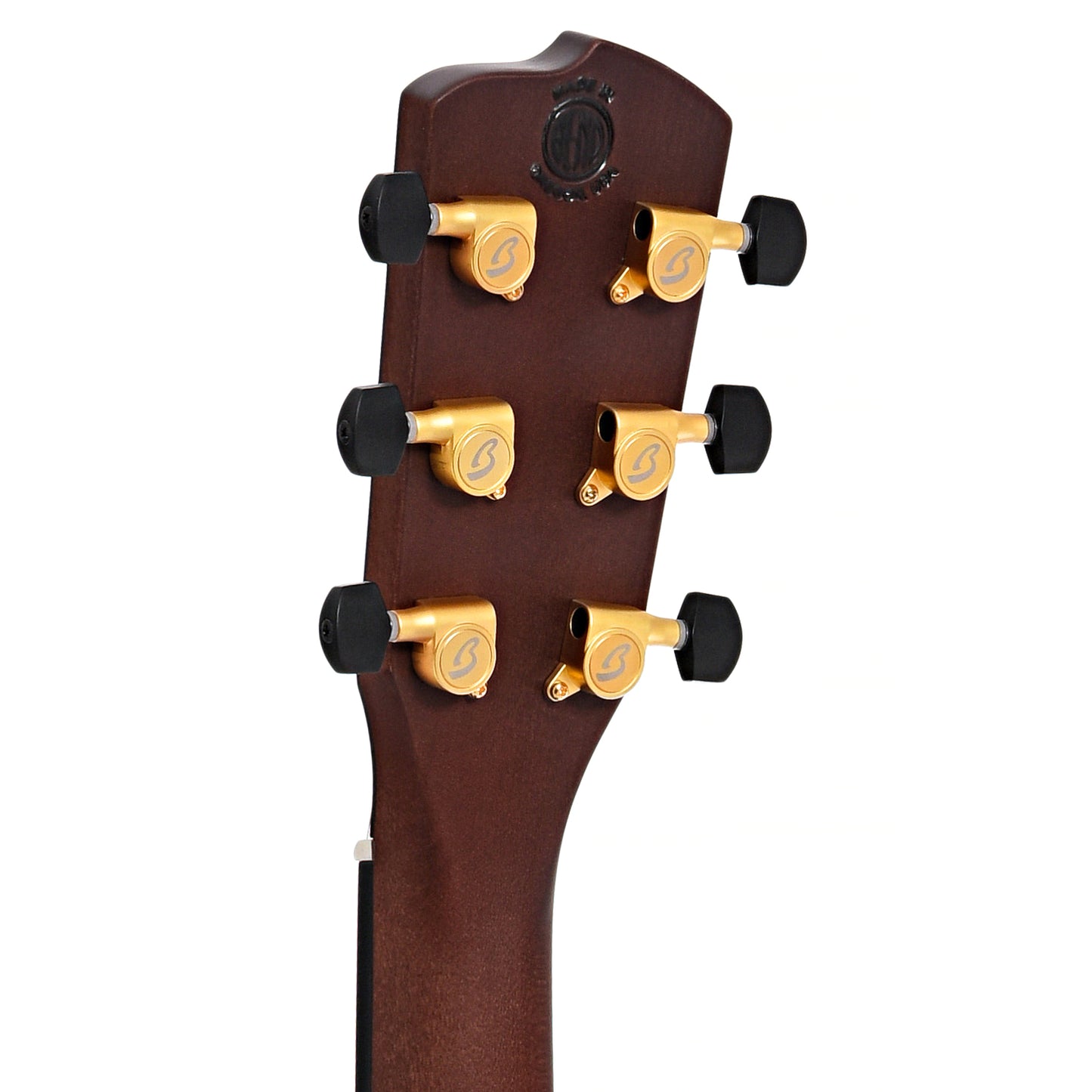 Back headstock of Breedlove Oregon Concerto Old Fashioned CE Myrtlewood-Myrtlewood Acoustic Guitar