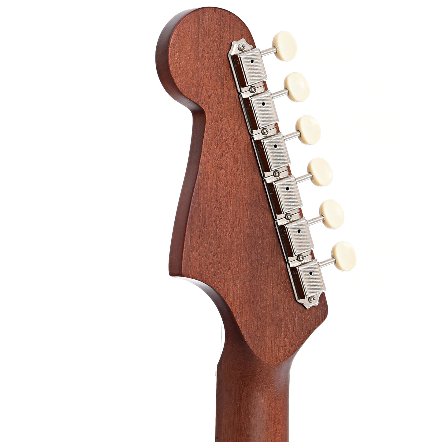 Back headstock of Fender Sonoran Mini Acoustic Guitar, Mahogany