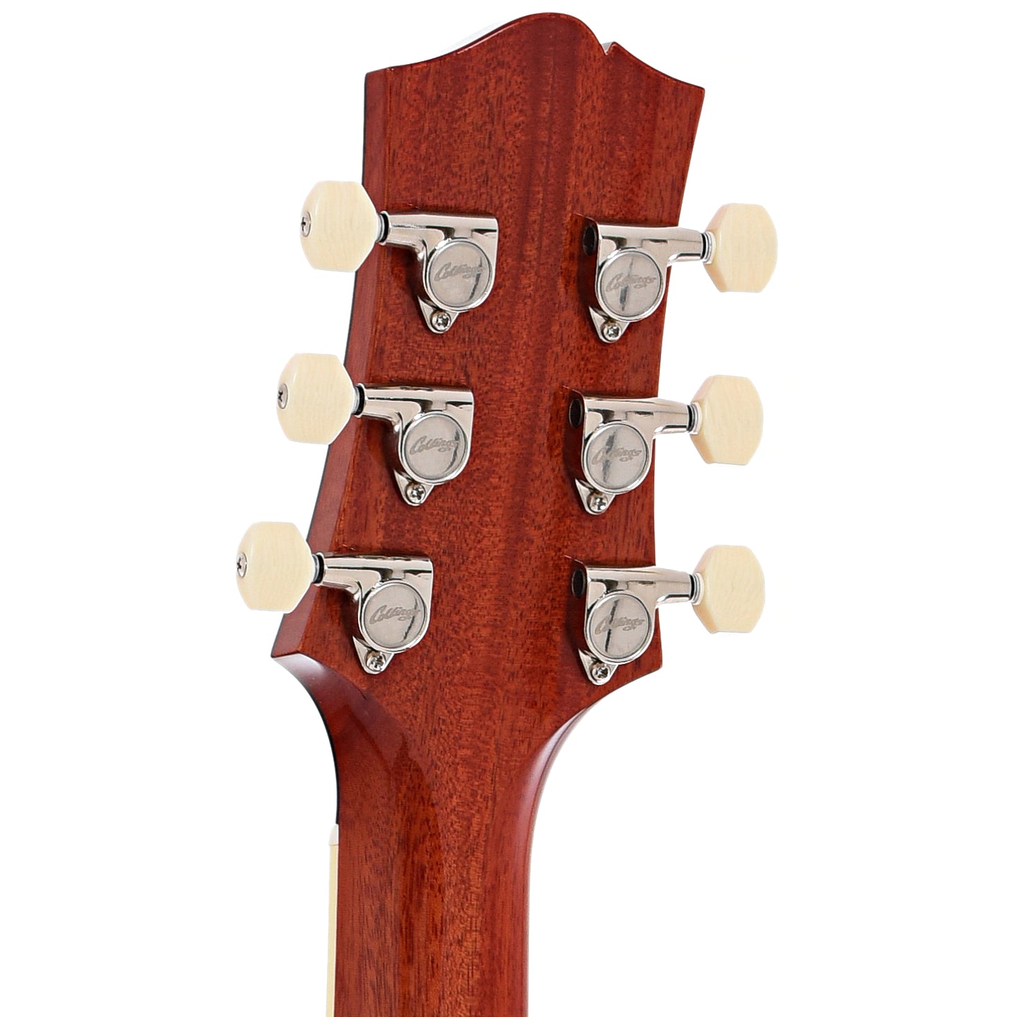Back headstock of Collings I-30 LC Full Hollow Electric Guitar Faded Cherry