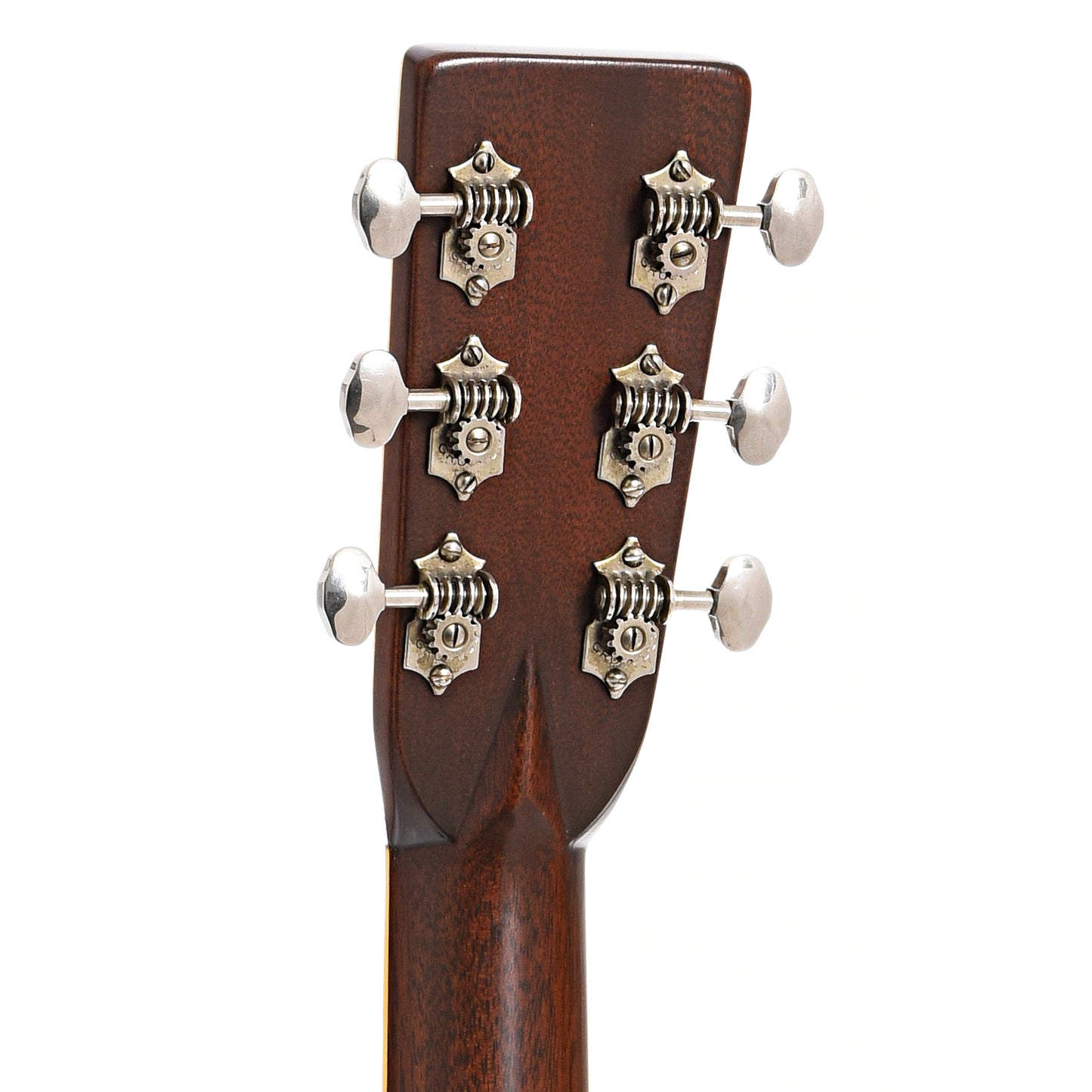 Back headstock of F-7 Archtop guitar