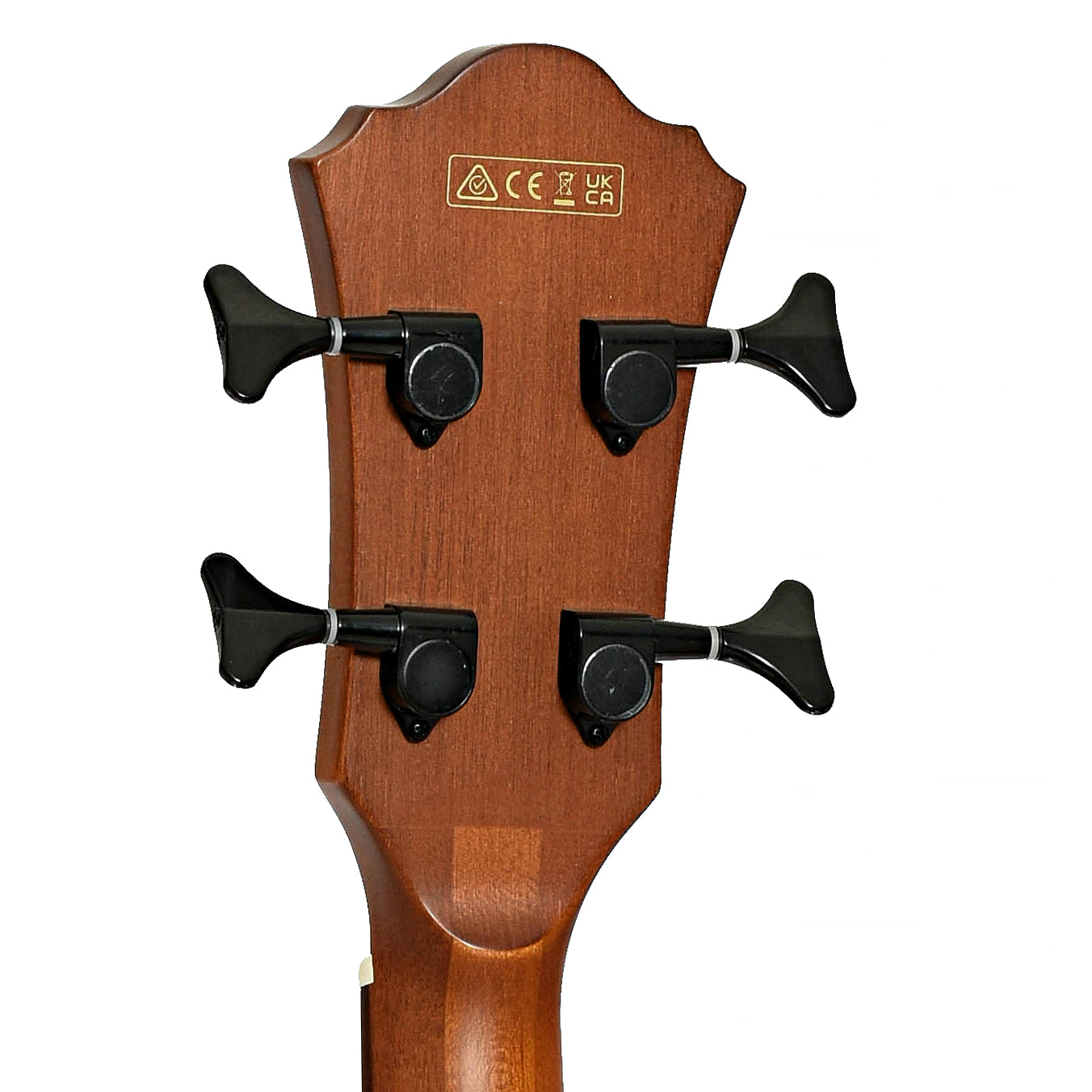 Tuners of Ibanez AEGB25E Acoustic-Electric Bass Guitar - Transparent Black Sunburst