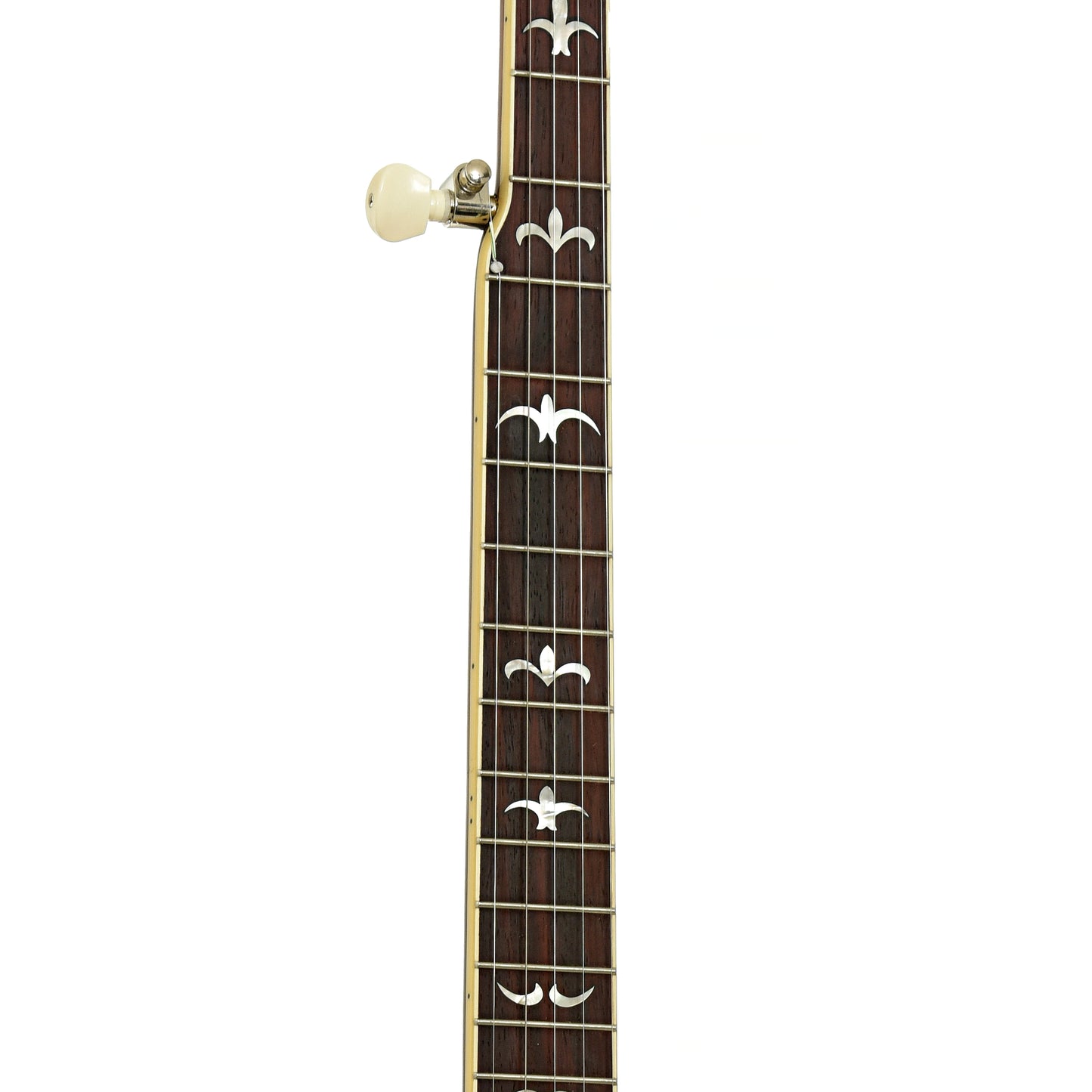 Fretboard of Recording King Madison Reso!nator Banjo, Mahogany