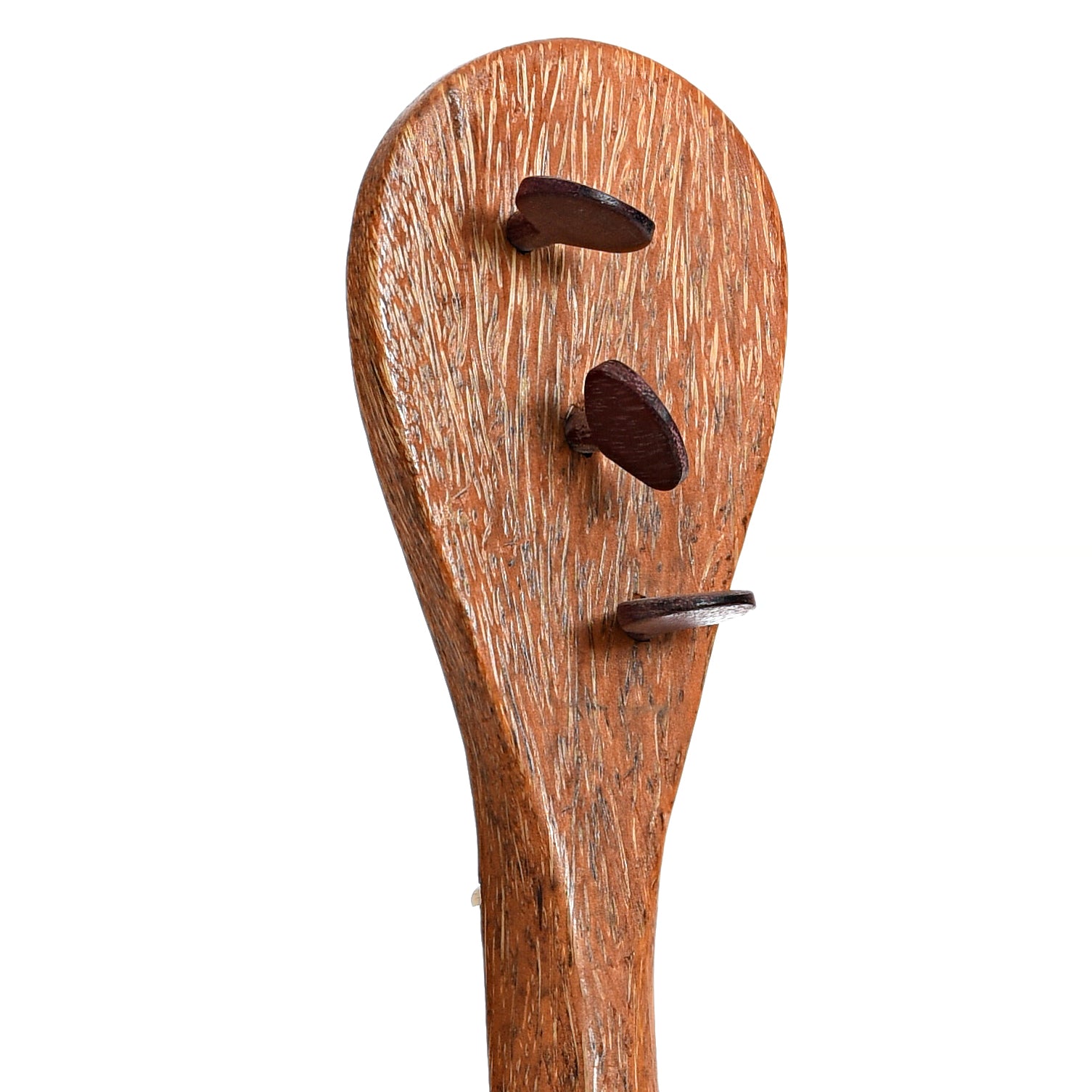 Back headstock of Menzies Fretless 4-String Gourd Banjo #509