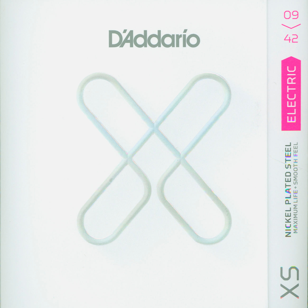 D'Addario XS Super Light Nickel Plated Electric Guitar Strings, Two Pack, Front 2