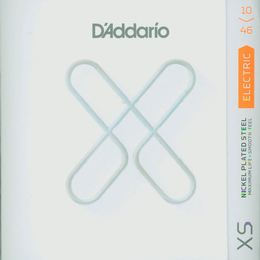 D'Addario XS Regular Light Nickel Plated Electric Guitar Strings, Two Pack, Front 1