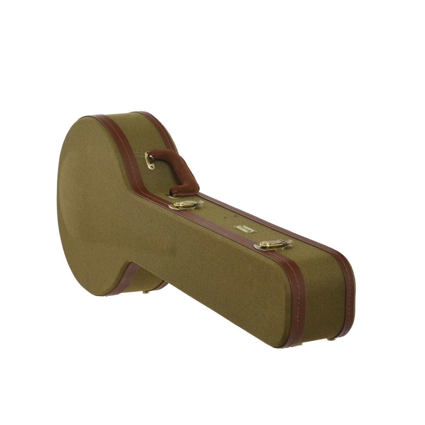 Image 2 of Crossrock Case Company Resonator Banjo Hardshell Case, Olive Green
