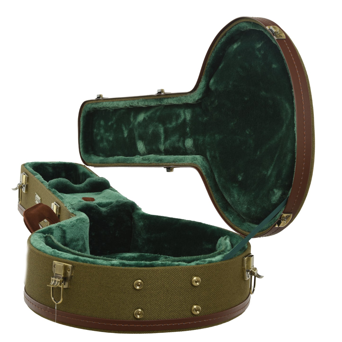 Image 3 of Crossrock Case Company Resonator Banjo Hardshell Case, Olive Green