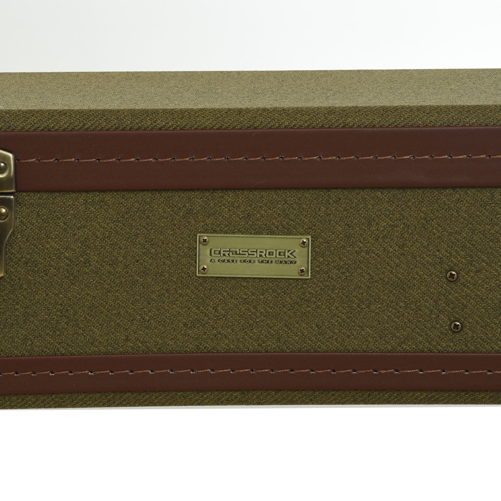 Image 4 of Crossrock Case Company Resonator Banjo Hardshell Case, Olive Green