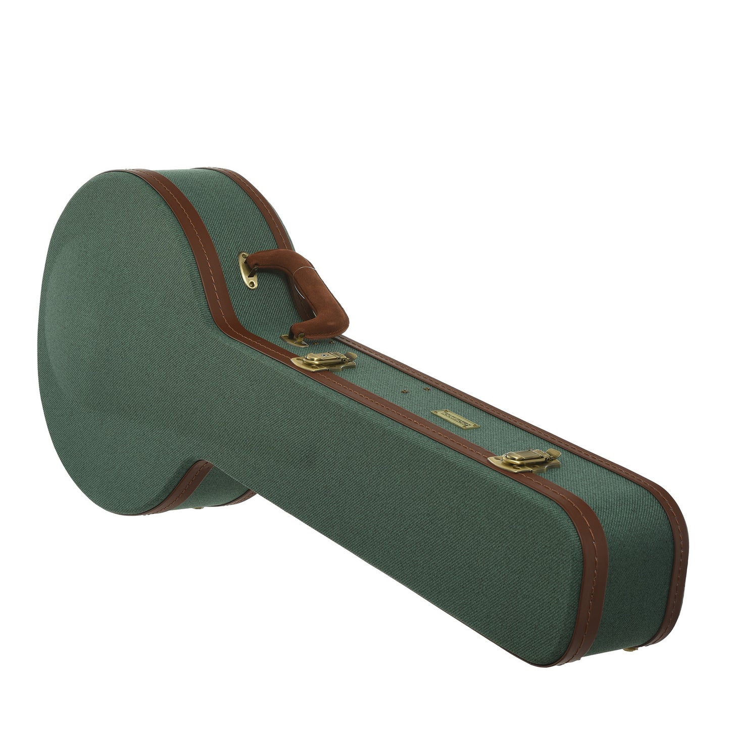 Image 2 of Crossrock Case Company Hardshell Resonator Banjo Case, Malachite Blue