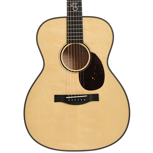 Front of Santa Cruz OM Maple Custom Acoustic Guitar