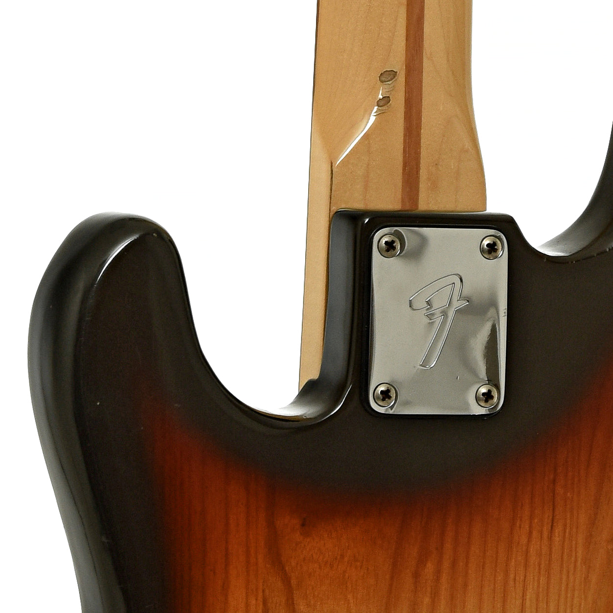 Neck joint of Fender Precision Fretless Electric Bass