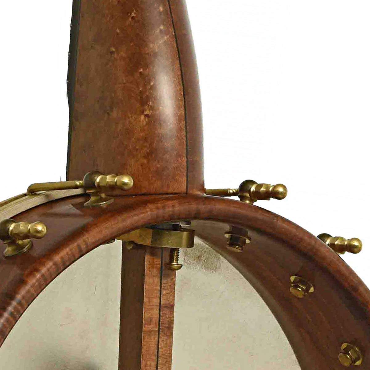 Heel of Chuck Lee Lone Star 12in Openback Banjo & Case, #877