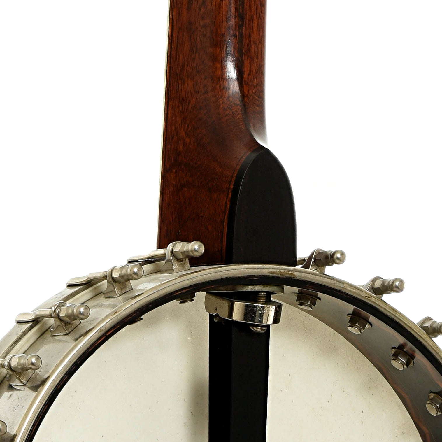 Neck joint of Fairbanks / Unger Conversion Open Back banjo