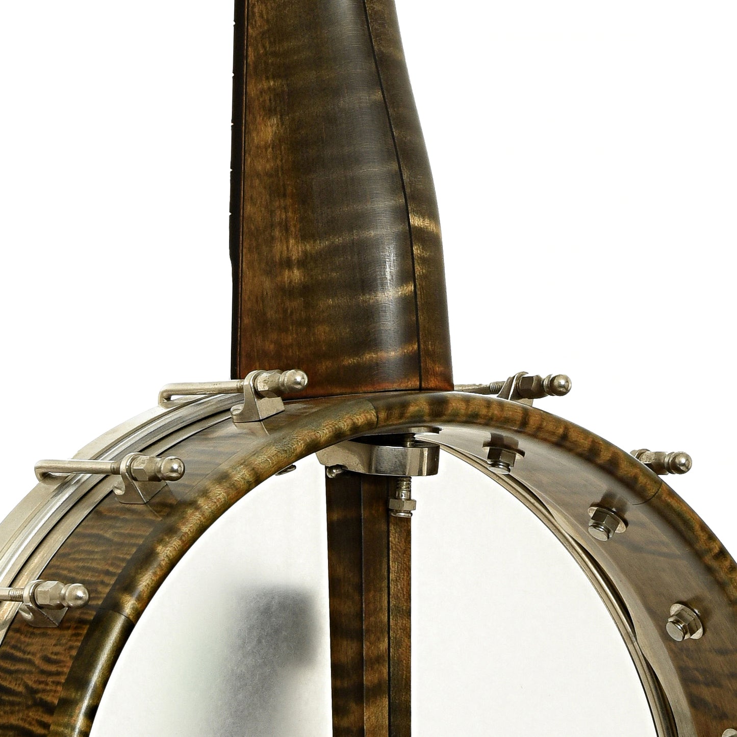 Neck joint of Chuck Lee Lone Star Custom Open Back Banjo