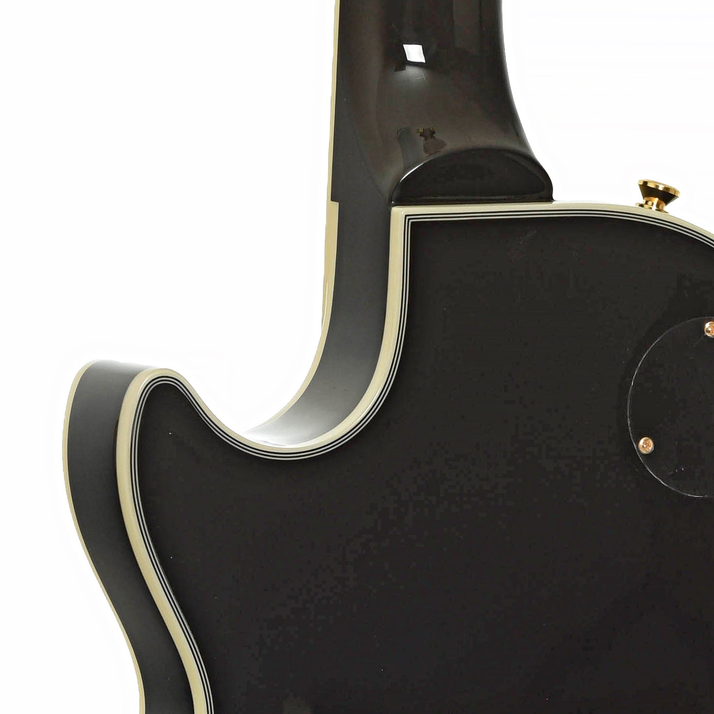 Neck joint of Epiphone IGC Les Paul Custom Electric Guitar & Case, Ebony