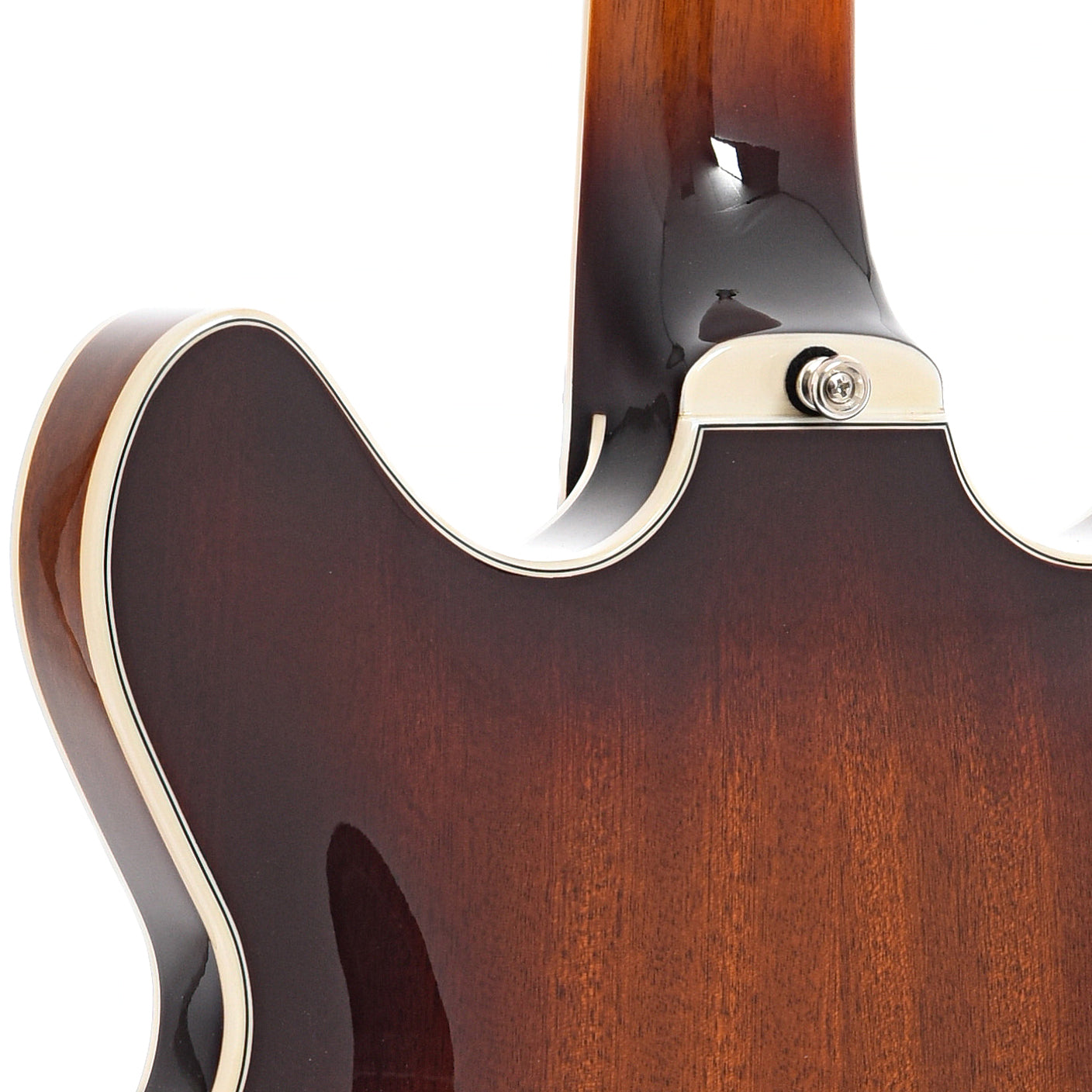 Neck joint of Guild Starfire I Double Cutaway Semi-Hollow Body Guitar with GVT, California Burst