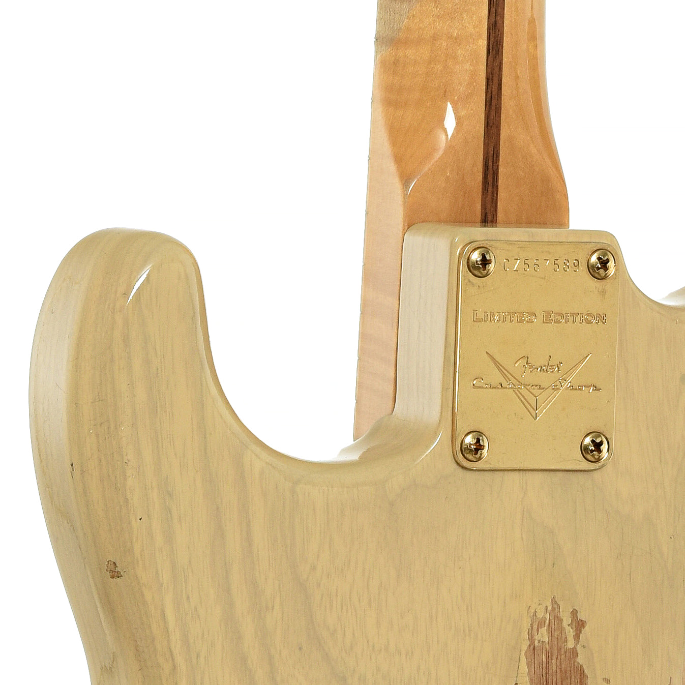 Neck joint of Fender Custom Shop LTD 1955 Bone Tone Relic Stratocaster  