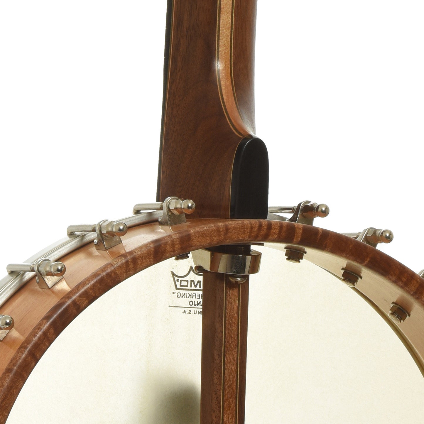 Neck joint of Chuck Lee Prairieville 12" Open Back Banjo 