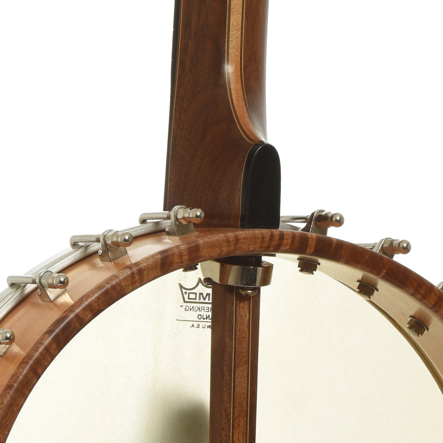 Neck joint of Chuck Lee Prairieville 12" Open Back Banjo 