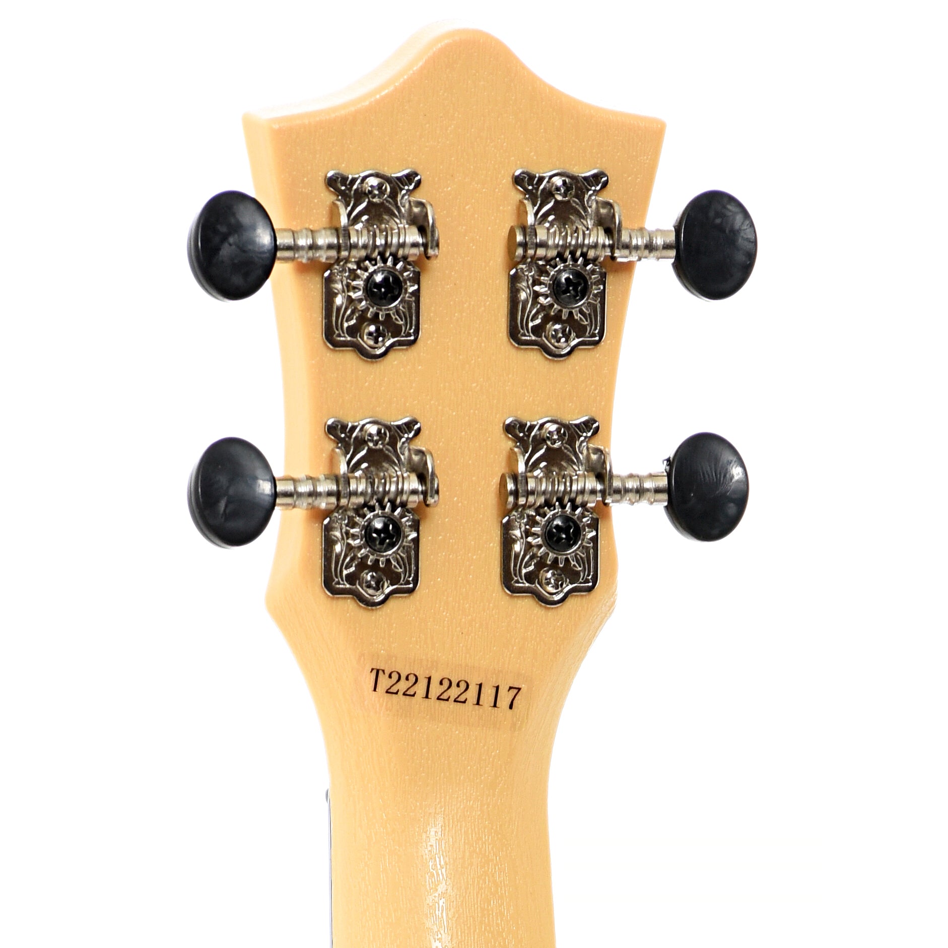 Back headstock of Flight TUS35 Travel Series Soprano Ukulele, Red