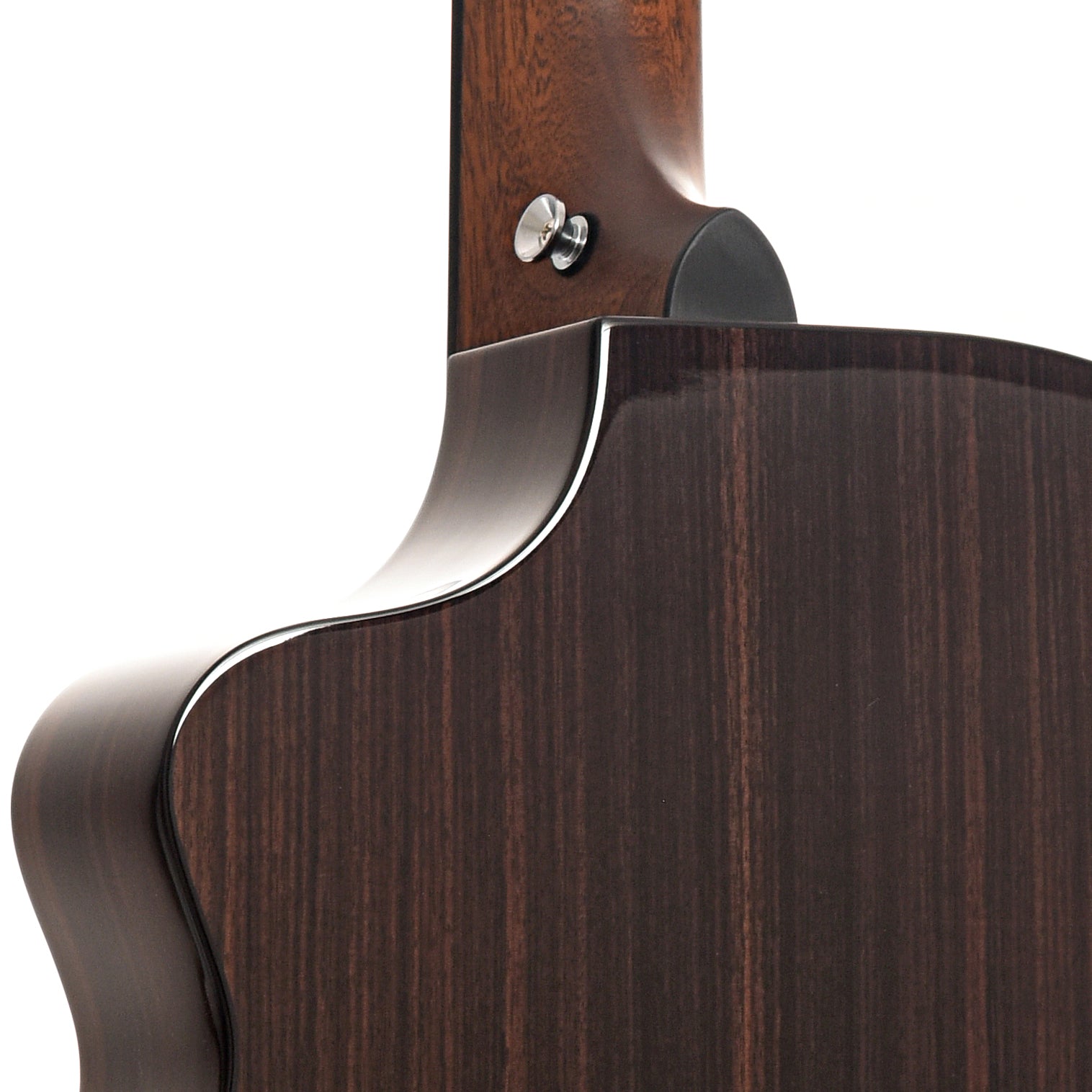 Heel of Breedlove Premier Companion Edgeburst CE Redwood-EI Rosewood Acoustic-Electric Guitar