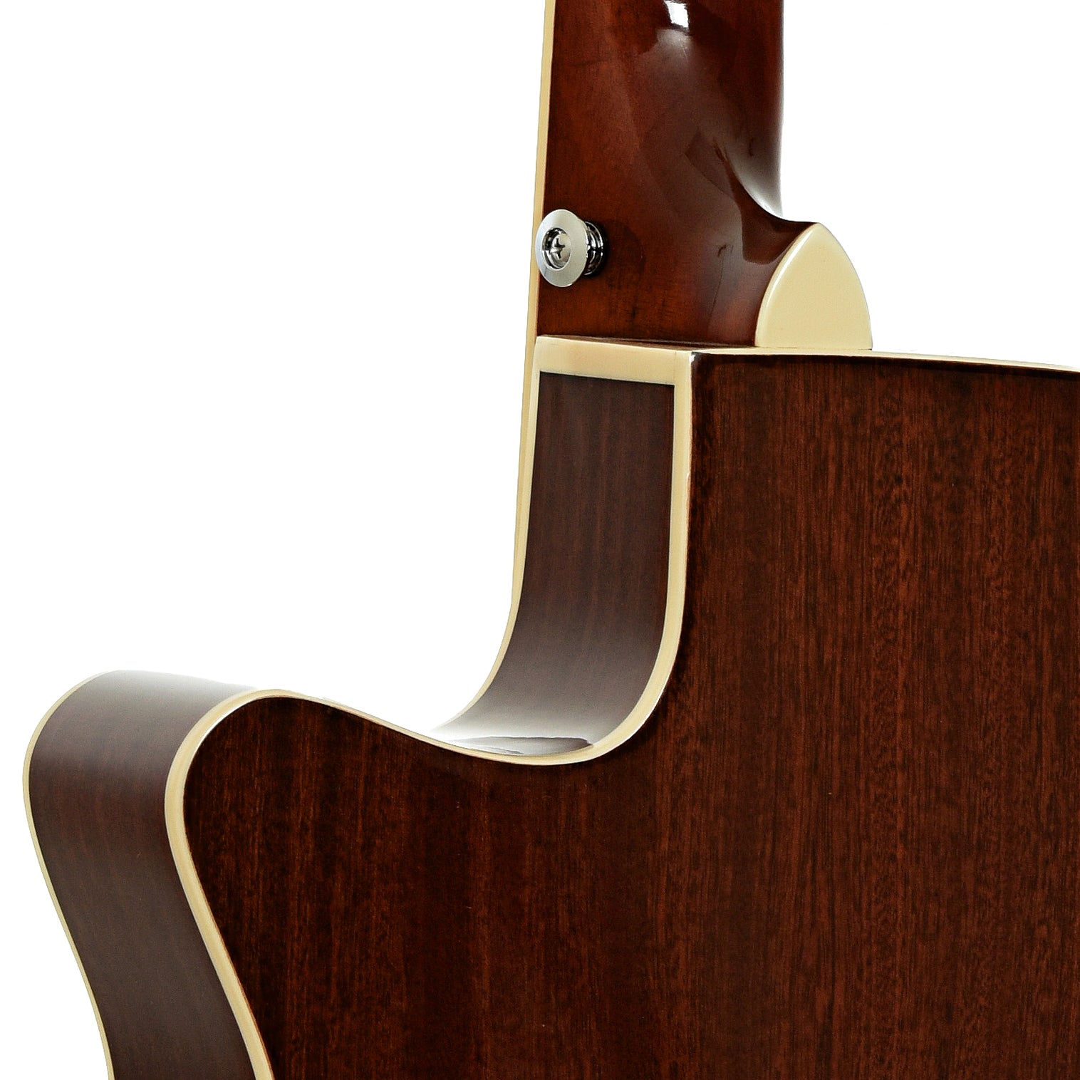 Neck joint of Ibanez AEG7MH Grand Concert Acoustic-Electric Guitar, Violin Sunburst High Gloss
