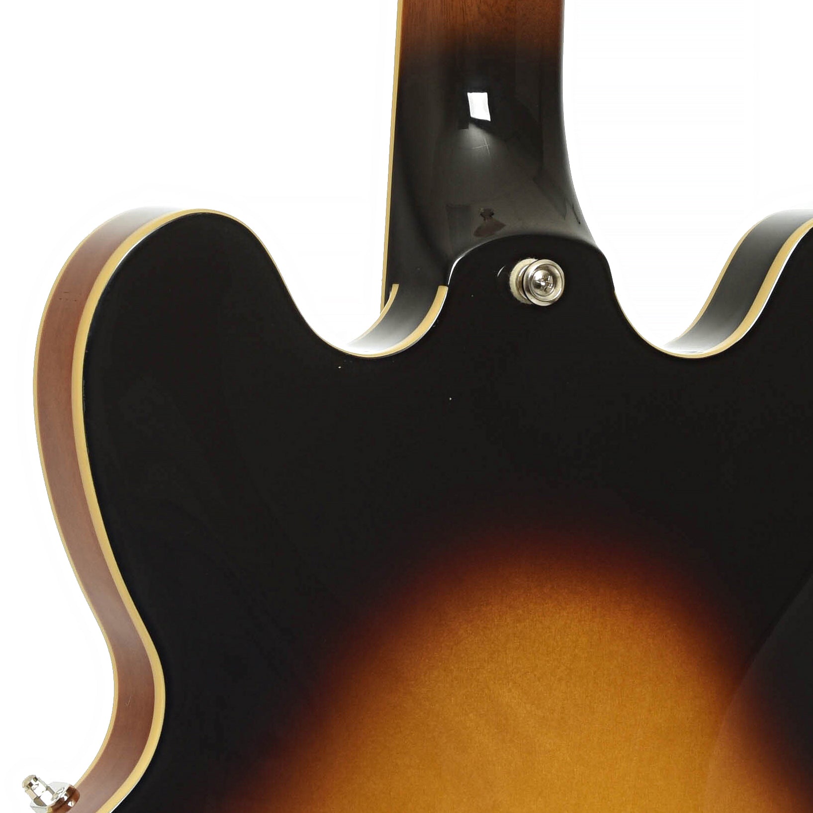 Neck joint of Epiphone ES-335 Semi-Hollowbody Electric Guitar, Vintage Sunburst