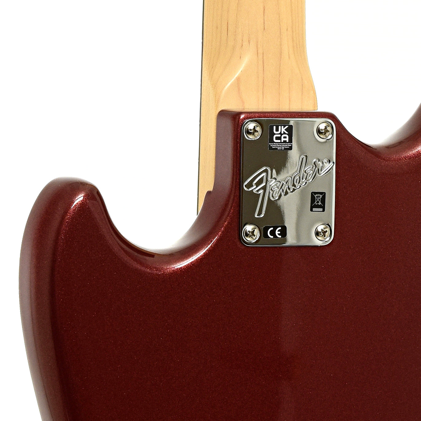 Neck joint of Fender American Performer Mustang Electric Bass