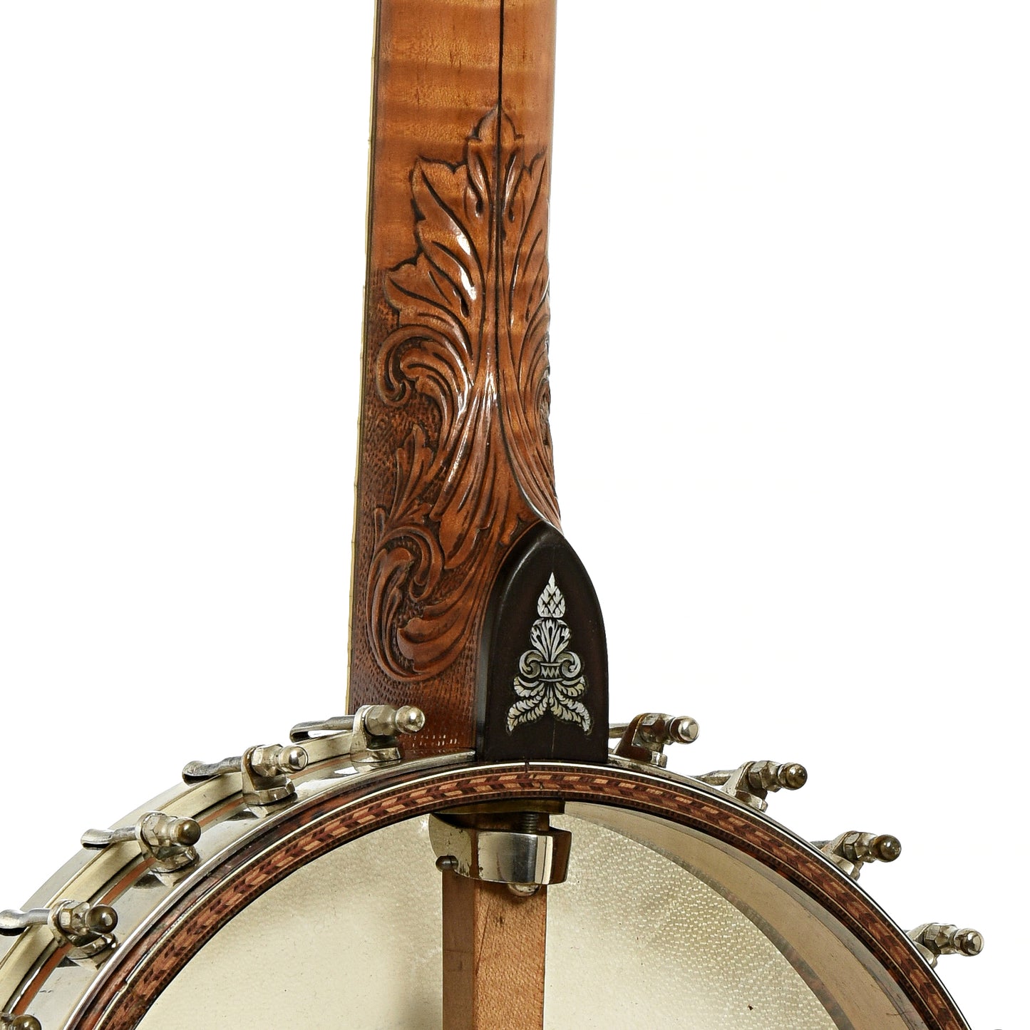Neck joint of Fairbanks Whyte Laydie No.7 Open Back Banjo