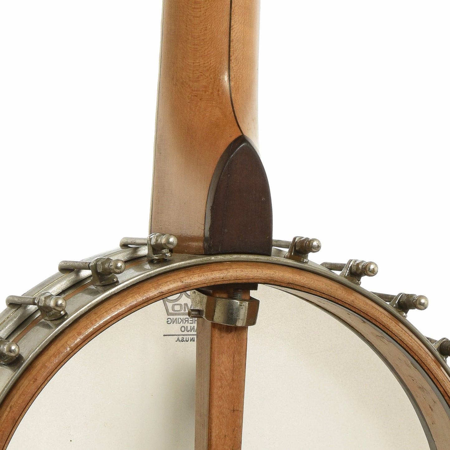 neck joint of A.C. Fairbanks Whyte Laydie No.2 Openback Banjo