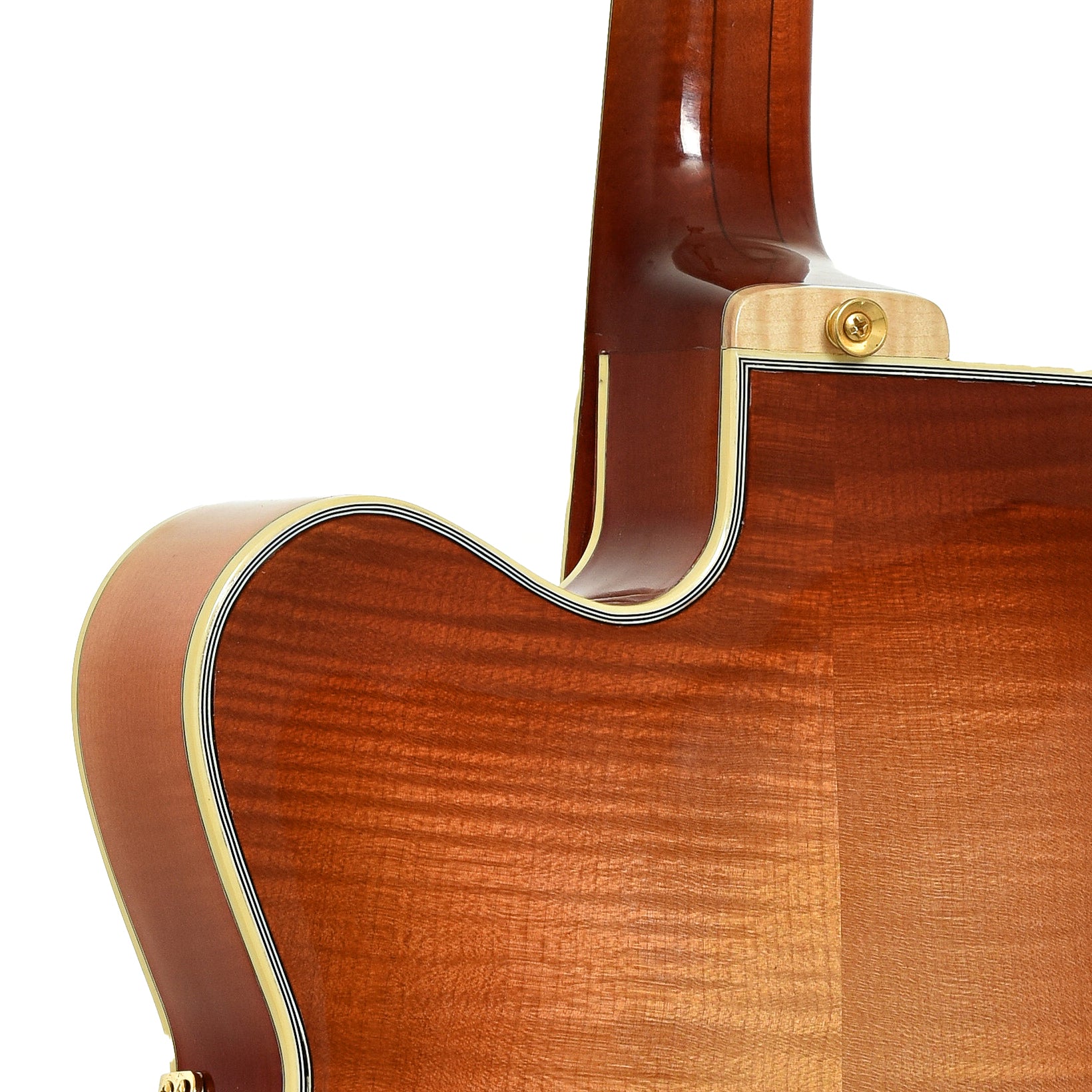 Neck joint of Gagnon 17 in. Metro Prototype Archtop Hollowbody Electric Guitar 