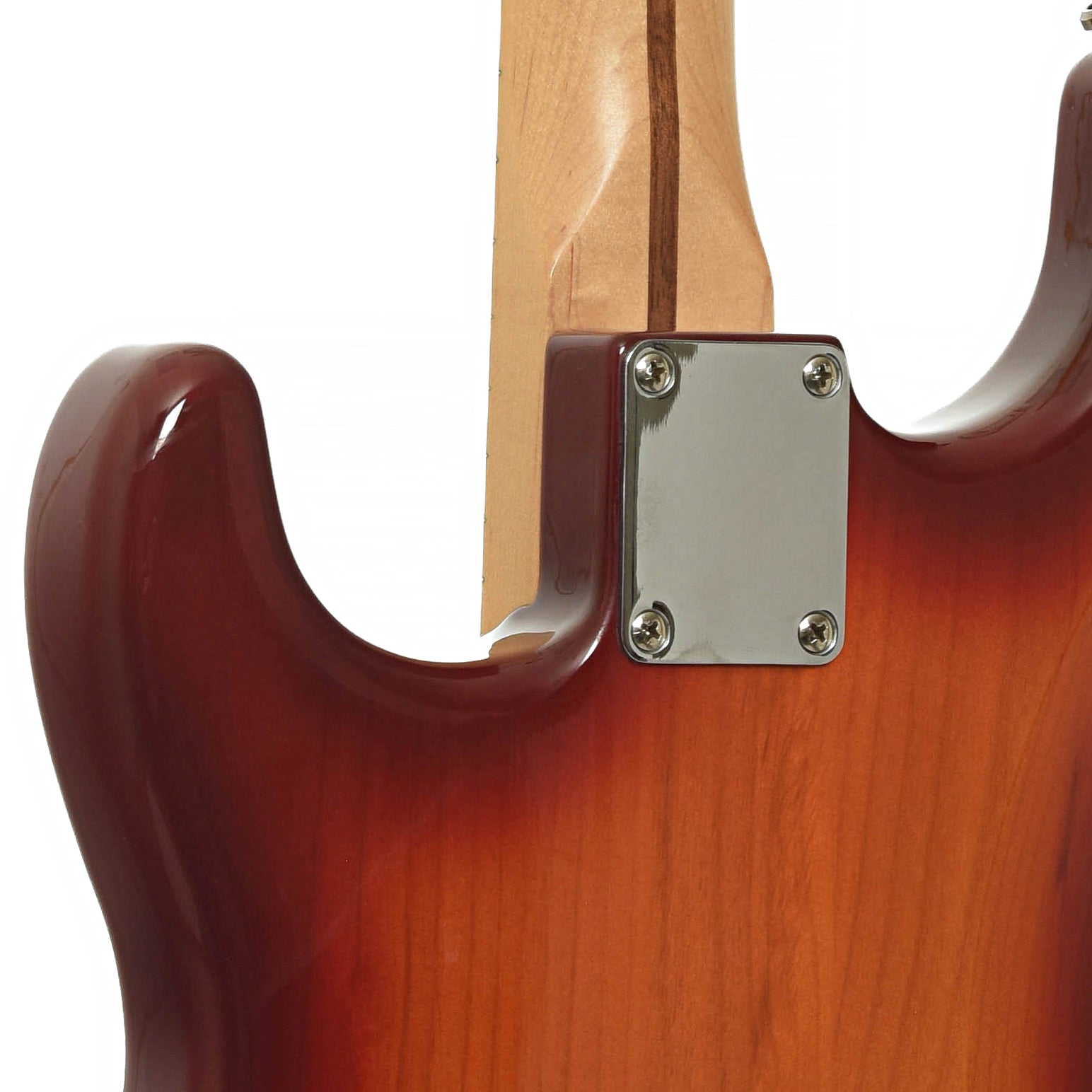 Neck joint of Fender Standard Stratocaster HSS Plus Top Electric Guitar 