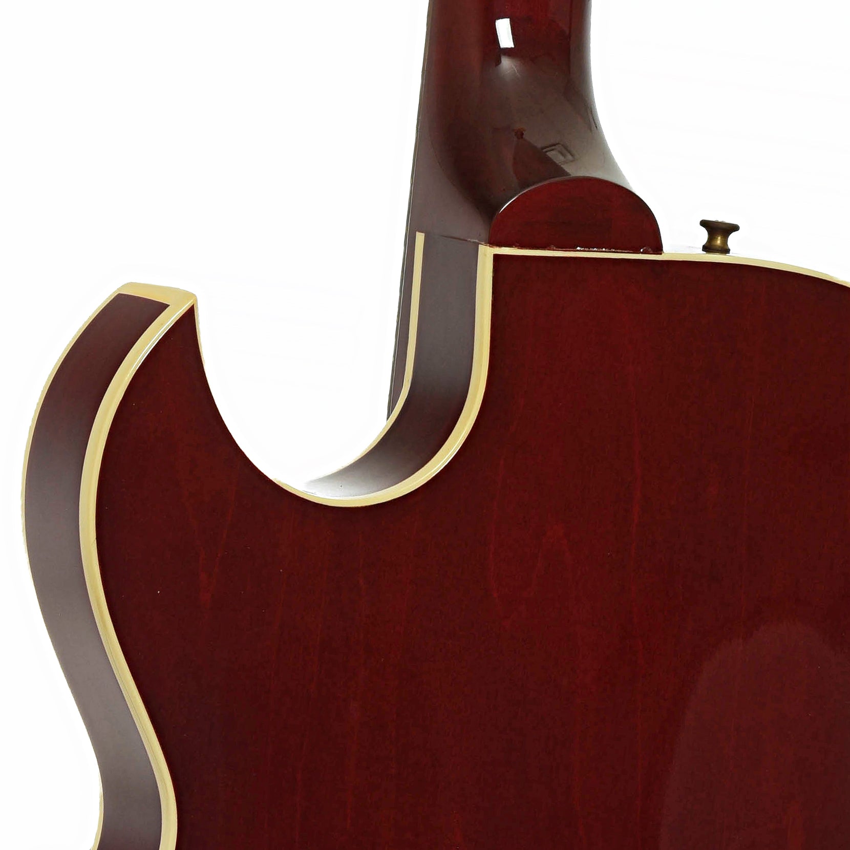 Neck joint of Gibson ES-135 Hollowbody Electric Guitar