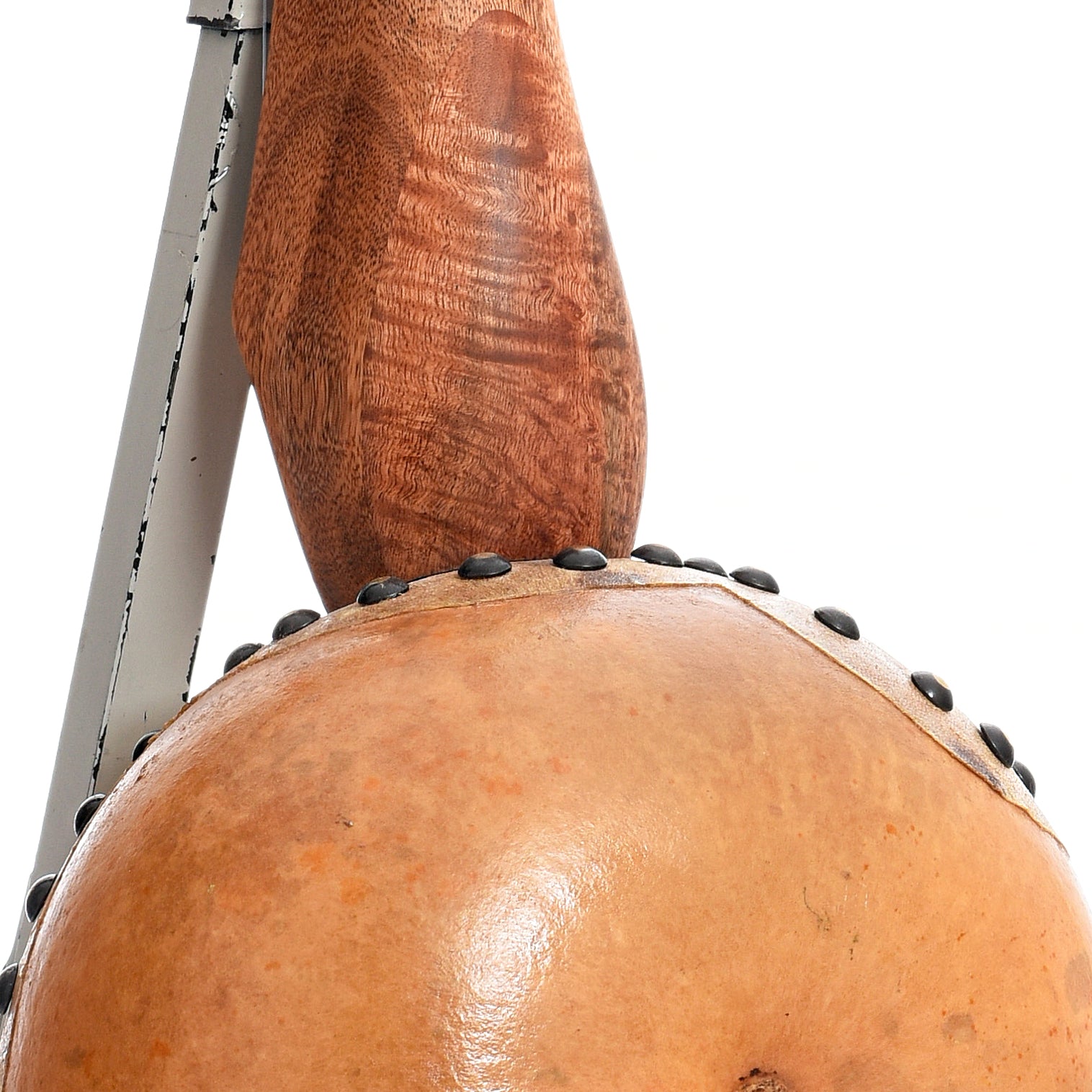 Neck joint of Menzies Fretless Gourd Banjo #578