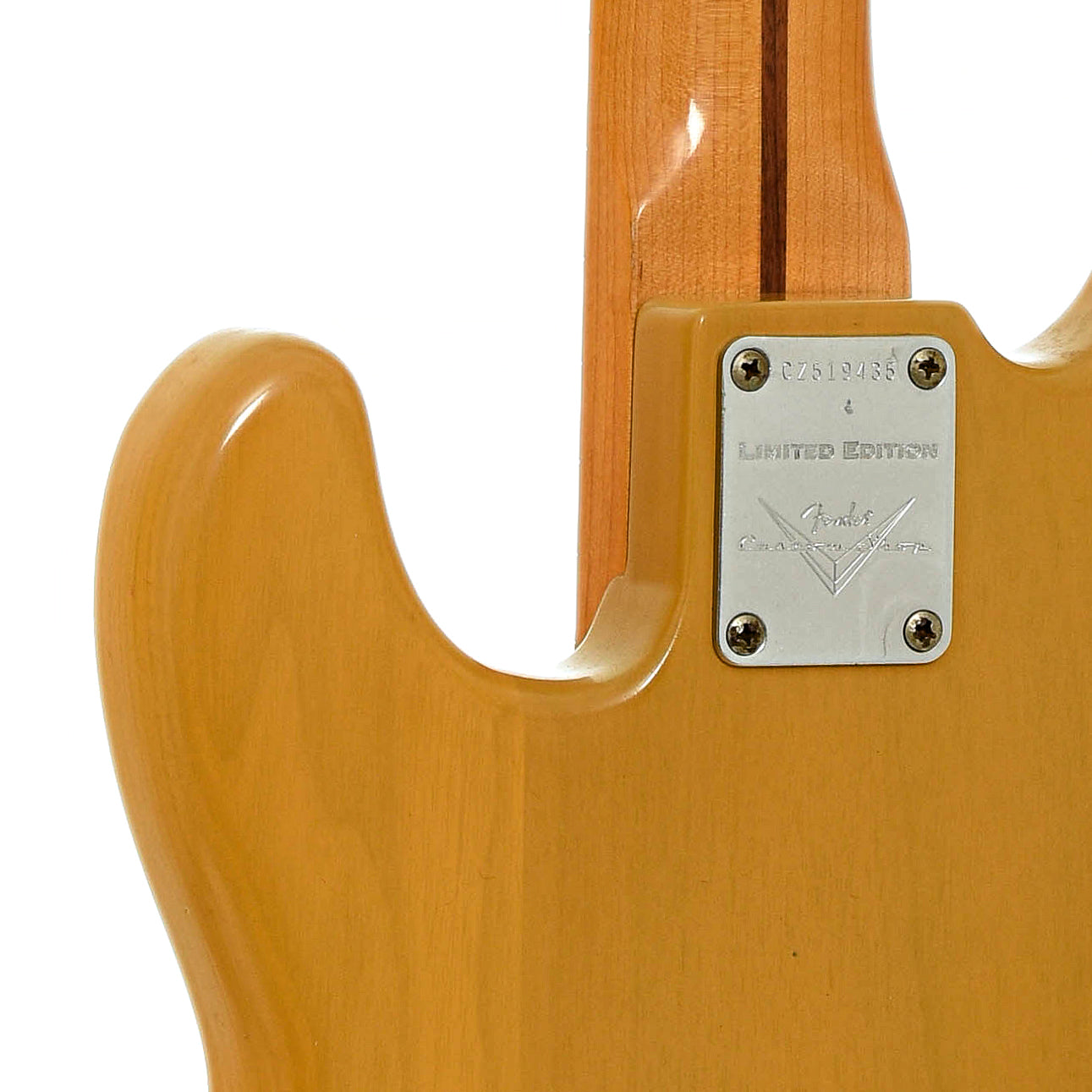 Neck joint of Fender Custom Shop Precison '57 Duo Tone Relic Electric Bass