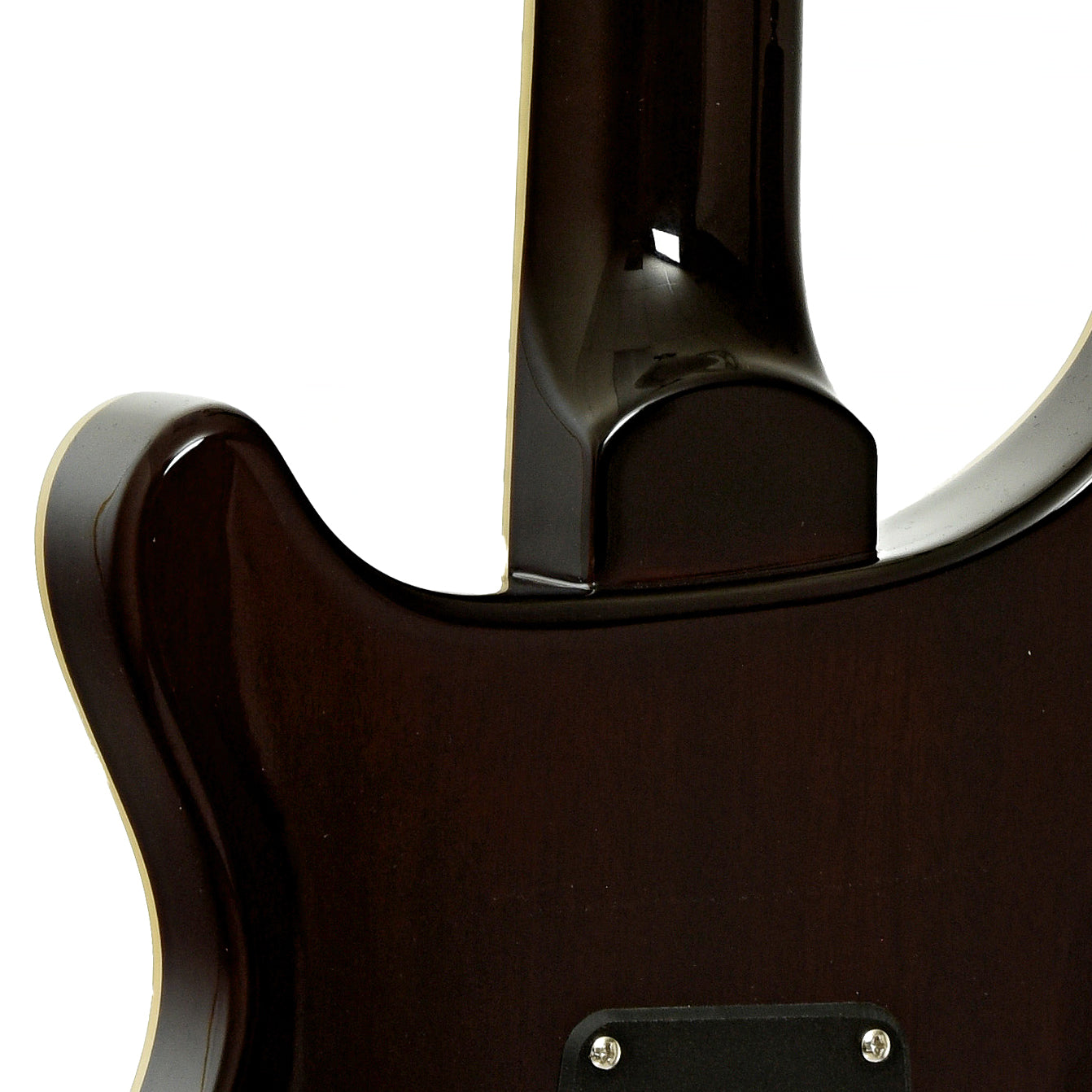 Neck joint of PRS SE Custom 24 Semi-Hollow Piezo Orange Tiger Smokeburst Electric Guitar