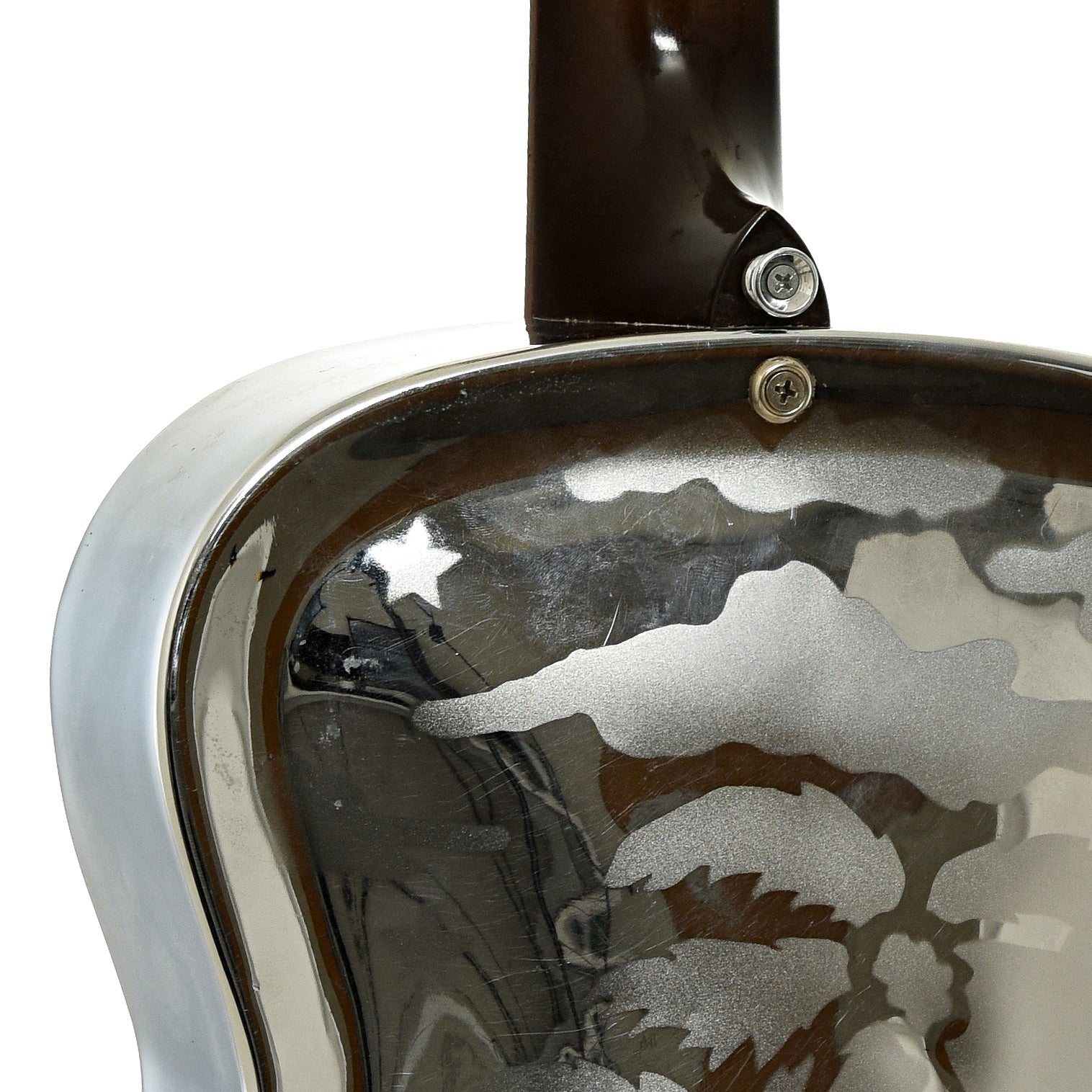 Neck joint of Dobro Model 90 Duolian Resonator Guitar 