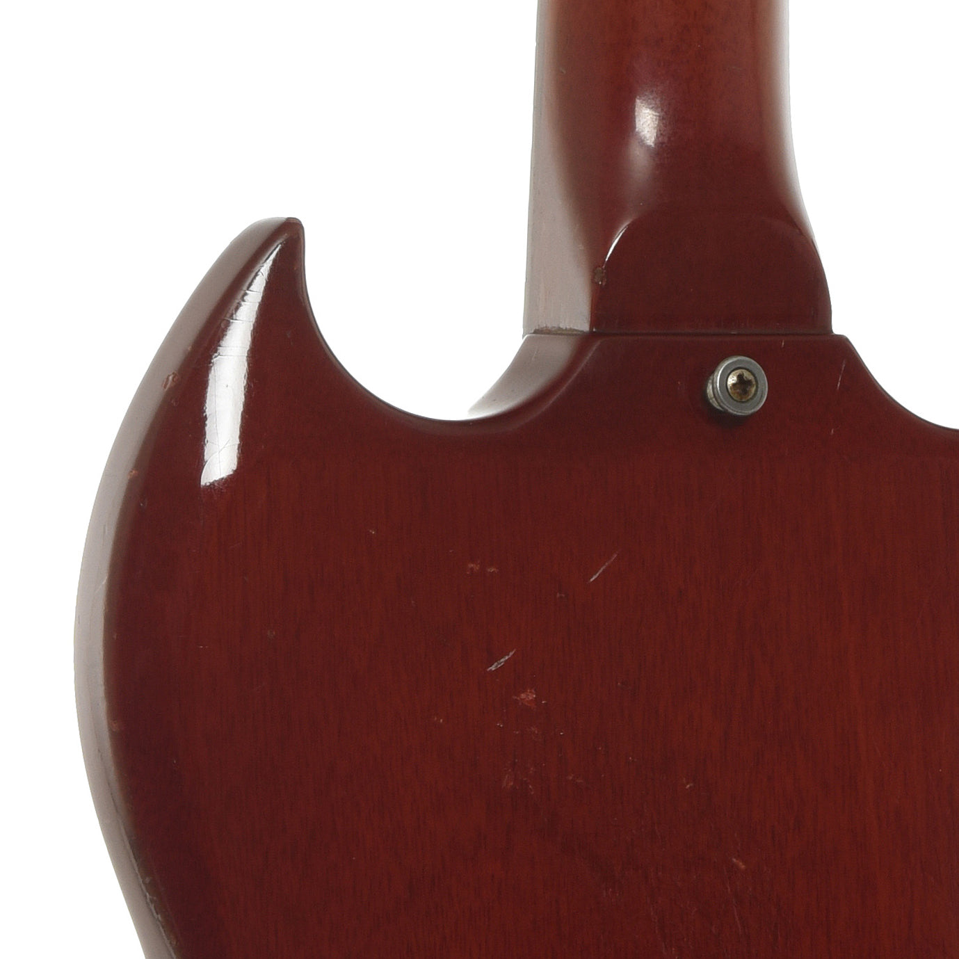 Neck joint of Gibson SG Junior Electric Guitar