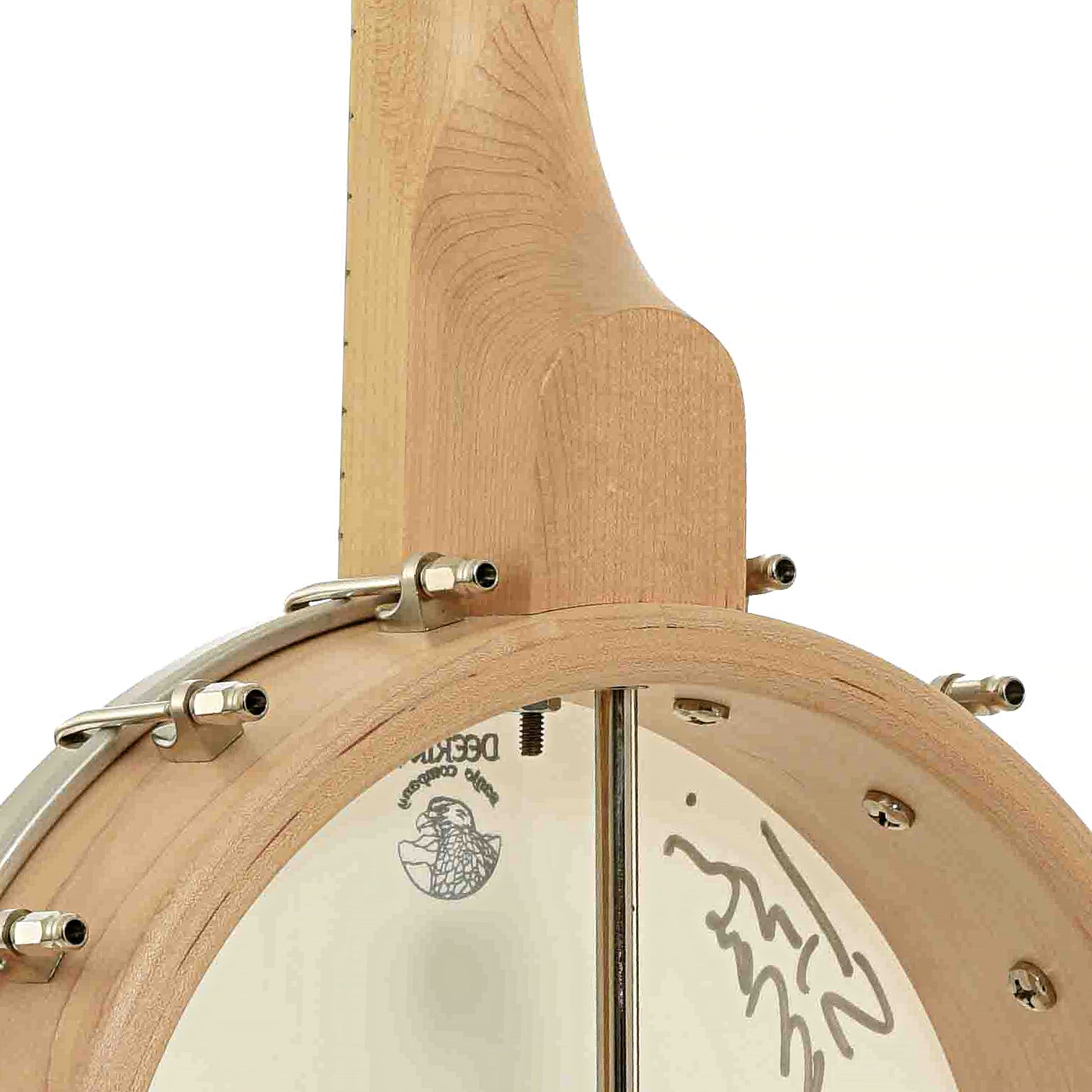 Neck joint of Deering "The Crow" Open Back Banjo