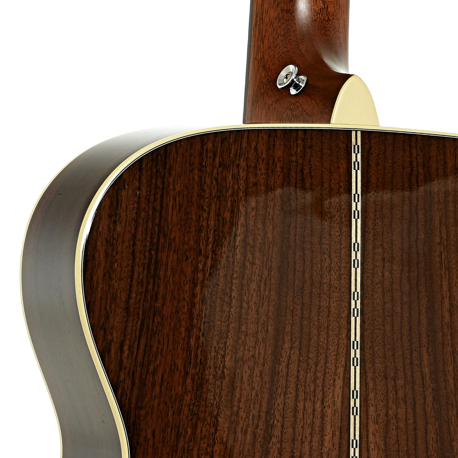 Neck joint of Martin OM28E Acoustic Electric Guitar & Case 