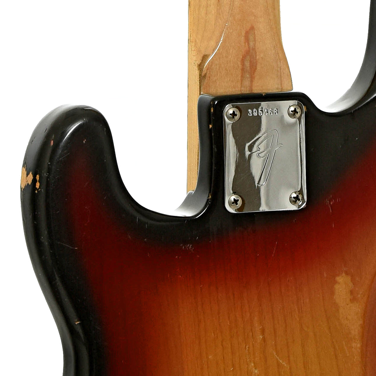 Neck joint of Fender Precision 4-String Electric Bass