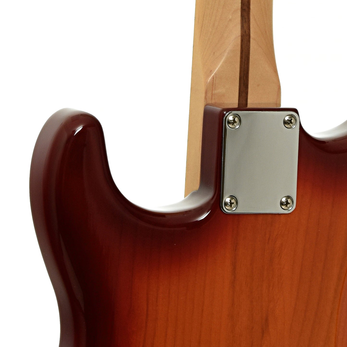 Neck joint of Fender Stratocoaster HSS Plus Top Electric Guitar