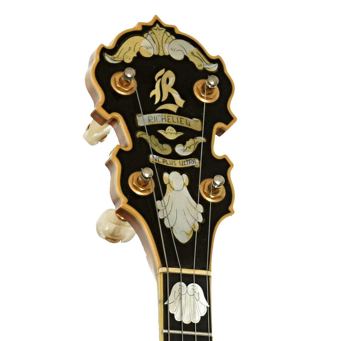 Headstock of Richelieu Ne Plus Ultra 4261-GB Tenor Banjo 