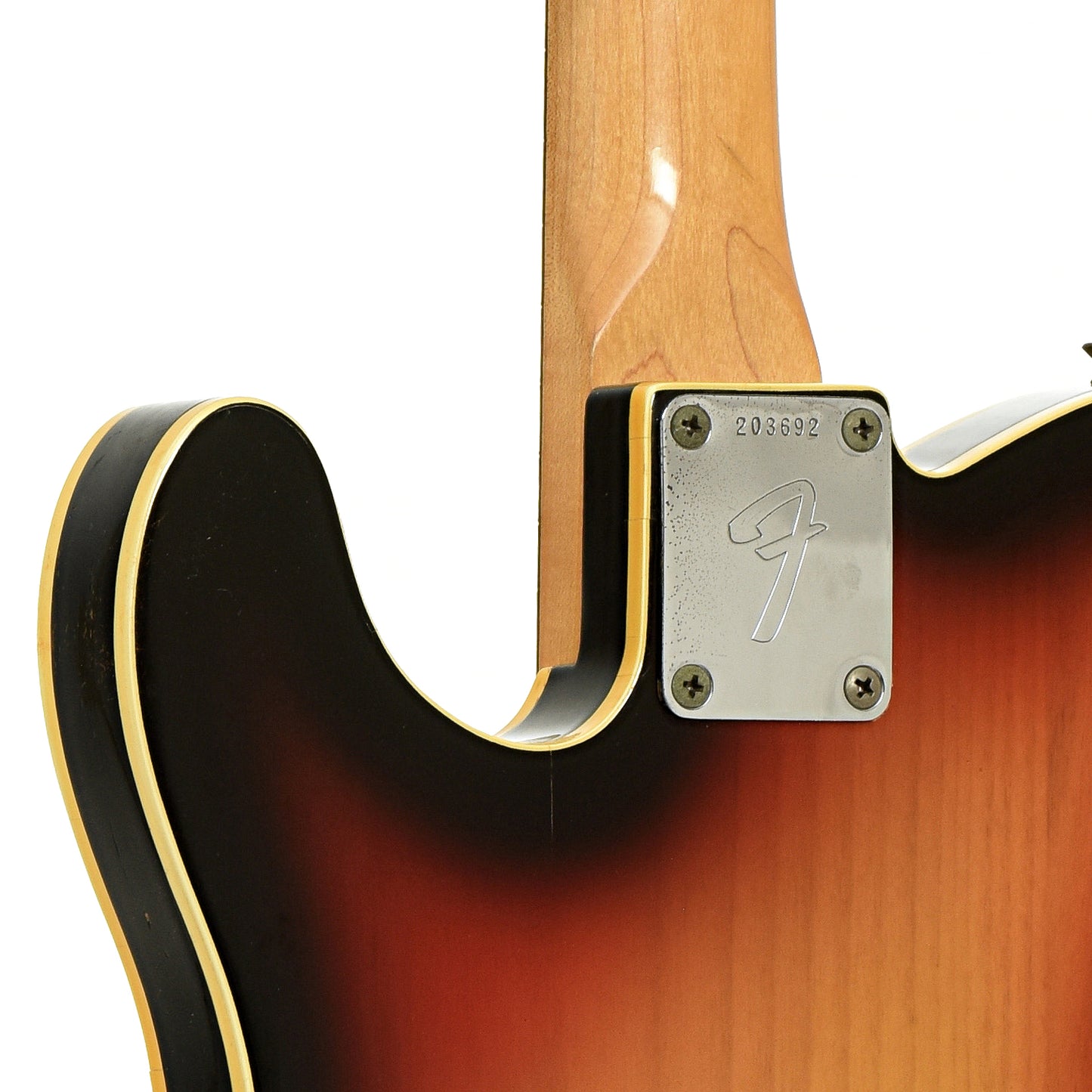 Neck joint of Fender Telecaster Custom Electric Guitar