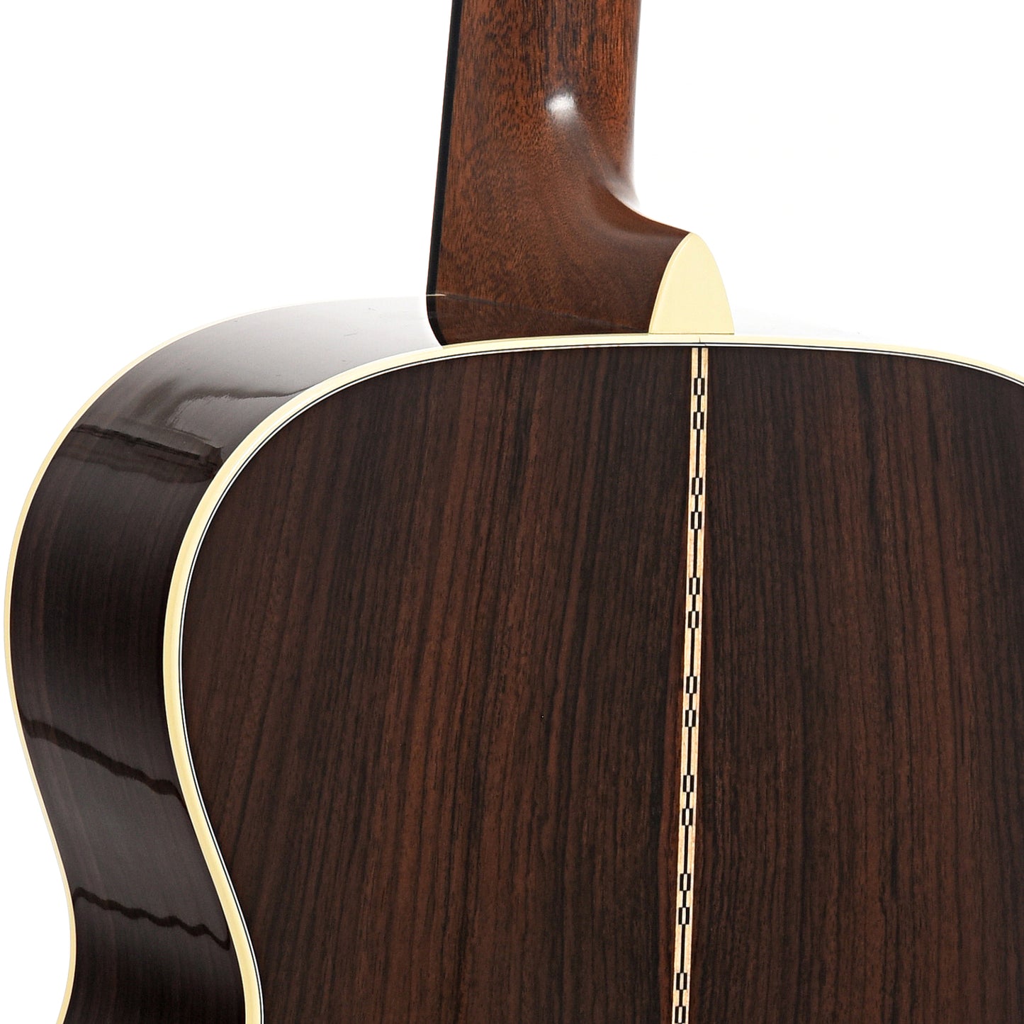 Neckjoint of Martin Custom 28-Style 000 Guitar & Case, Wild Grain Rosewood & Adirondack Spruce