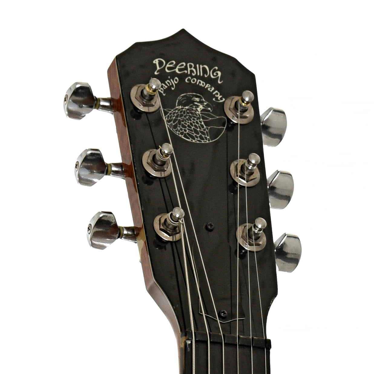 Headstock of Deering Deluxe 6 Banjo Guitar