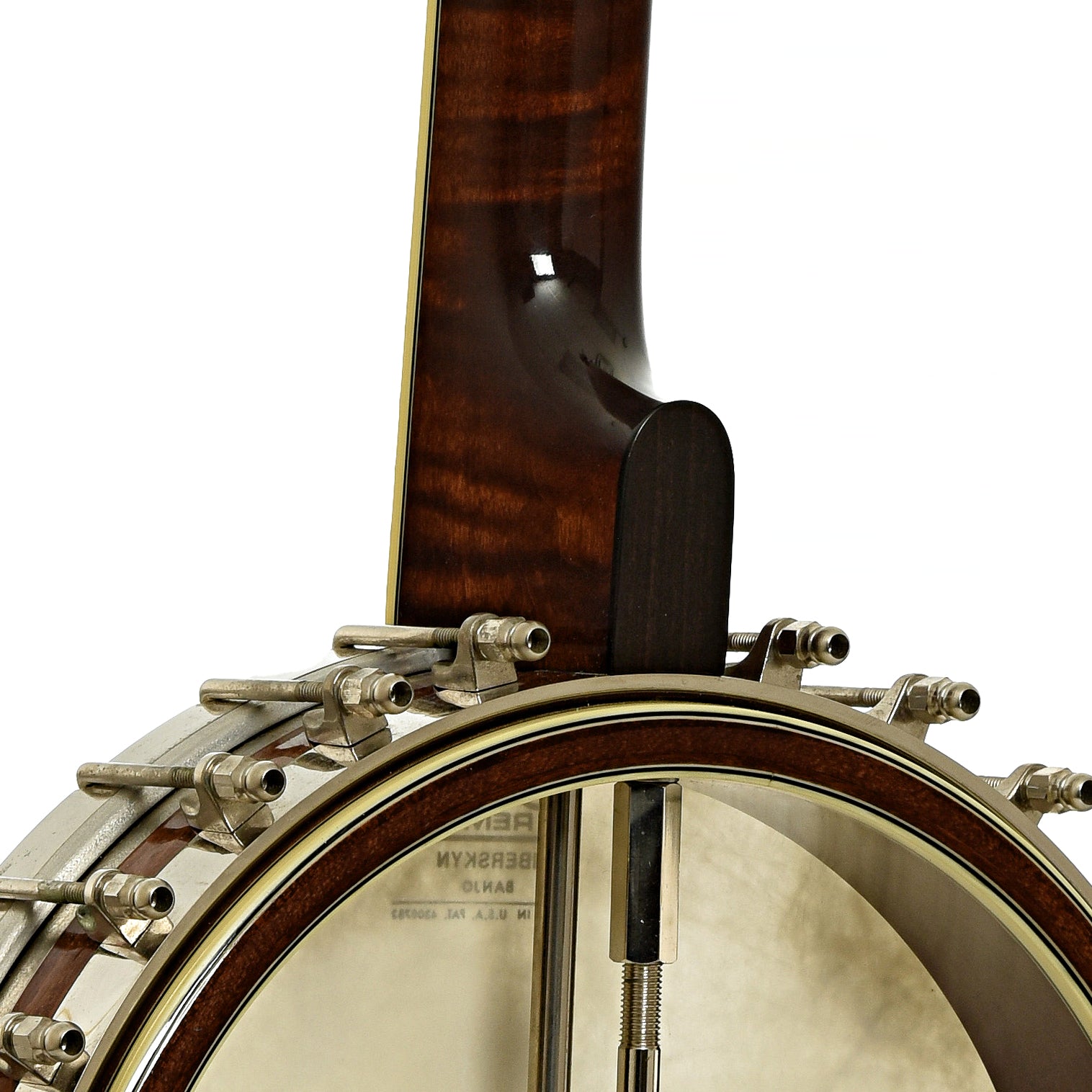 Neck joint of Prucha Premium Griffon Open Back Banjo 