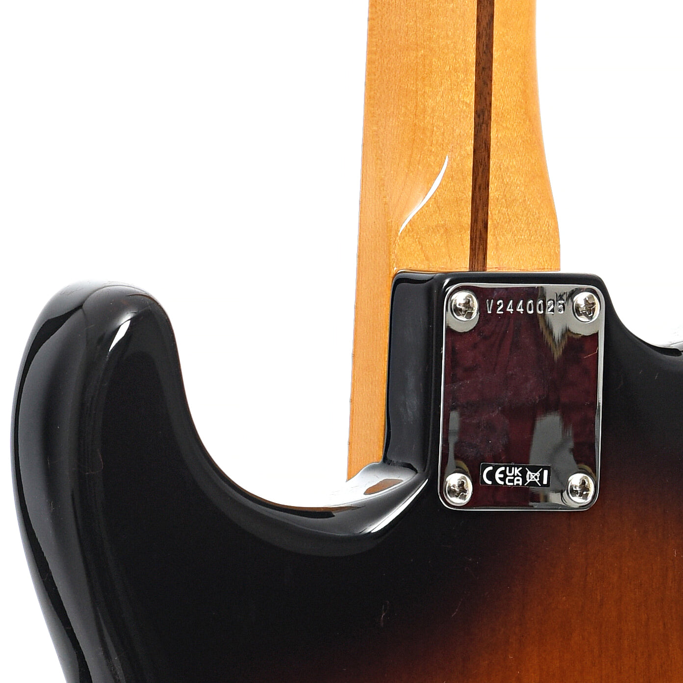 Neck joint of Fender American Vintage II 1957 Stratocaster, 2-Color Sunburst