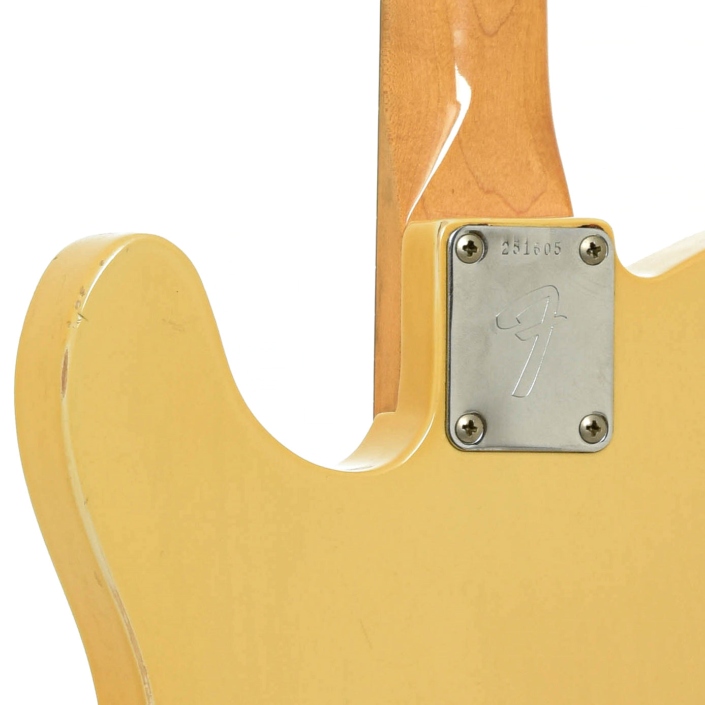 Neck joint of Fender Telecaster Electric Guitar